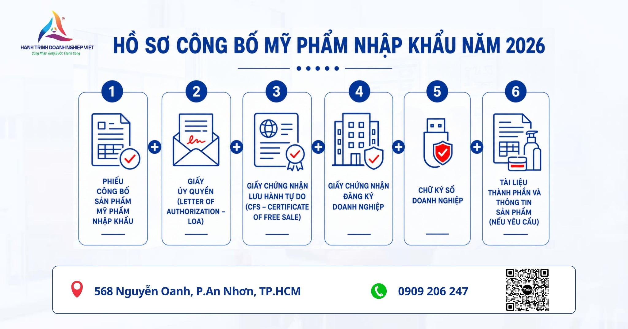 Công bố mỹ phẩm nhập khẩu 2026: Thủ tục & Phí mới nhất
