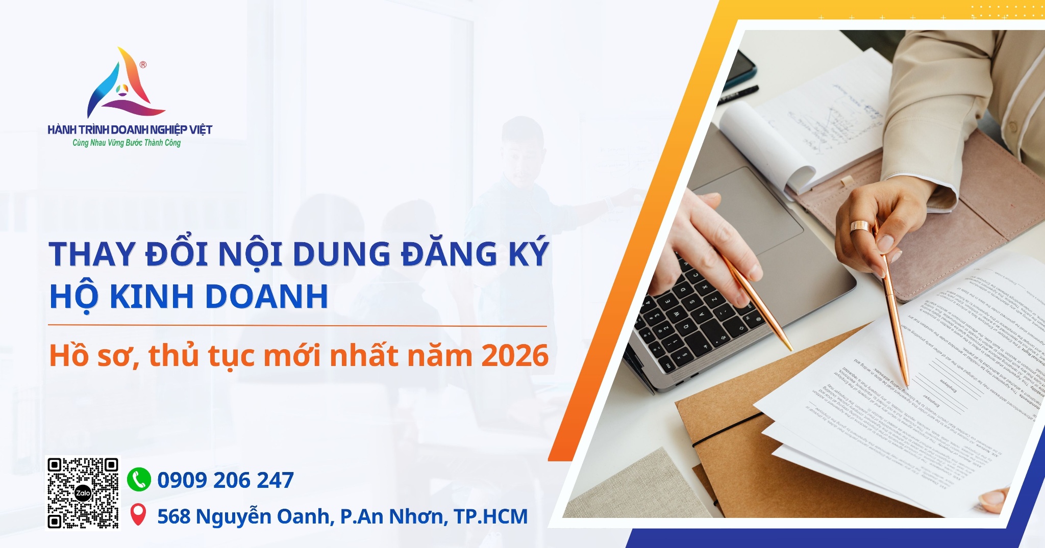 Hồ sơ, thủ tục thay đổi nội dung đăng ký hộ kinh doanh mới nhất năm 2026