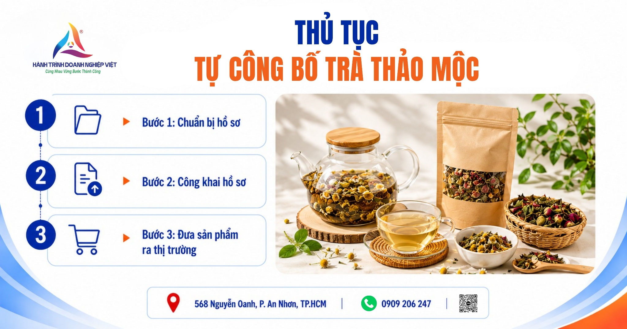 Quy trình tự công bố sản phẩm trà thảo mộc