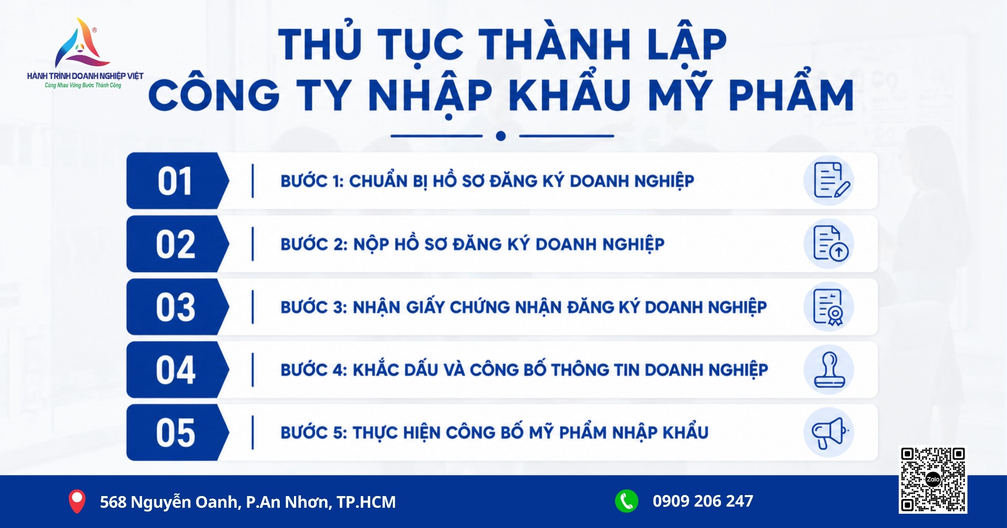 Điều kiện thủ tục thành lập công ty nhập khẩu mỹ phẩm