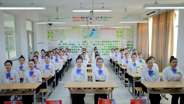 2026年4月6日、JVSグループ株式会社にて、惣菜製造業向けの技能実習生47名（女性）の選抜試験を開催しました。