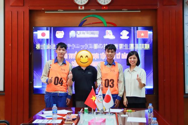 2025年9月11日　JVSグループ株式会社にて技能実習生4名【半自動溶接 男性4名】の選抜試験を開催しました。