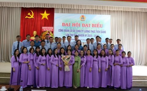 CÔNG ĐOÀN CƠ SỞ CÔNG TY LƯƠNG THỰC TIỀN GIANG TỔ CHỨC ĐẠI HỘI LẦN THỨ XIV, NHIỆM KỲ 2025 – 2030