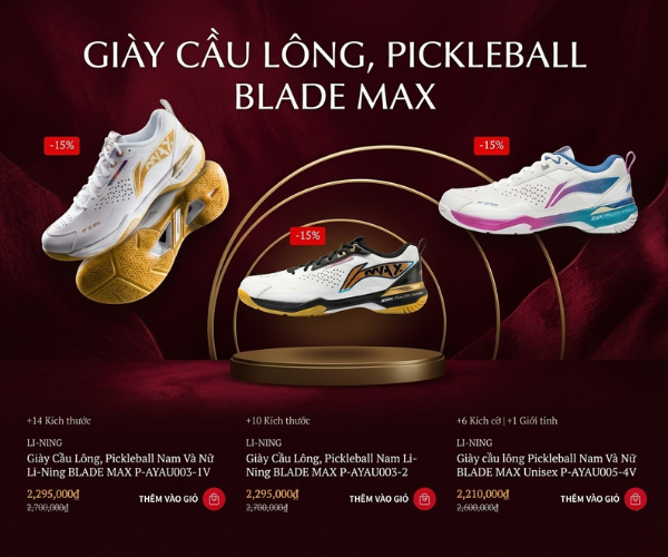 BST giày cầu lông, Pickleball BLADE MAX siêu bền bỉ