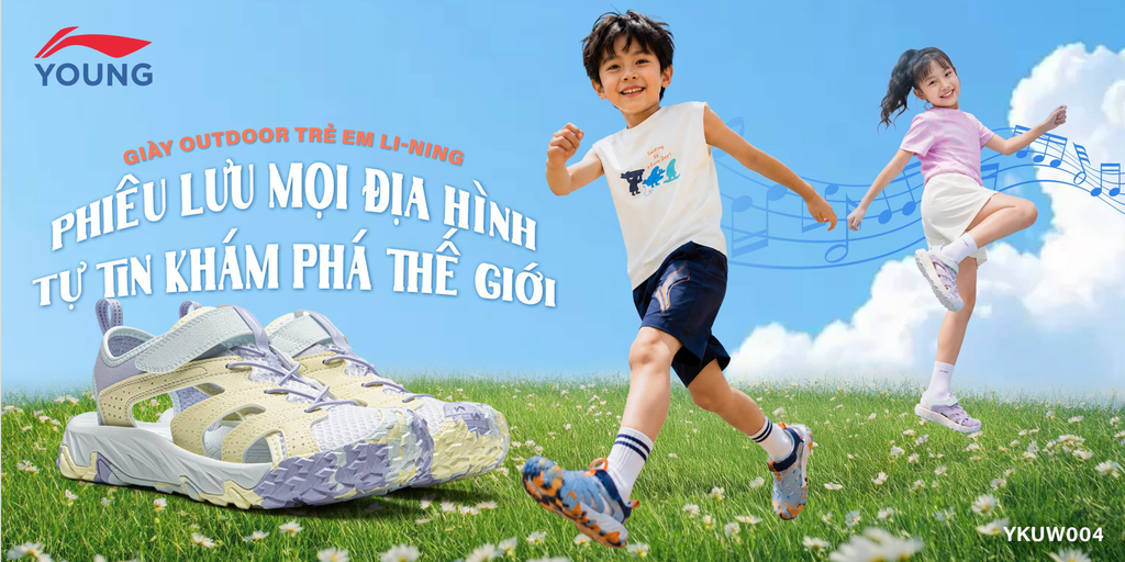 Giày Outdoor Trẻ Em Li-Ning – Nhẹ Êm, Bền Bỉ Đồng Hành Cùng Mọi Hành Trình Khám Phá