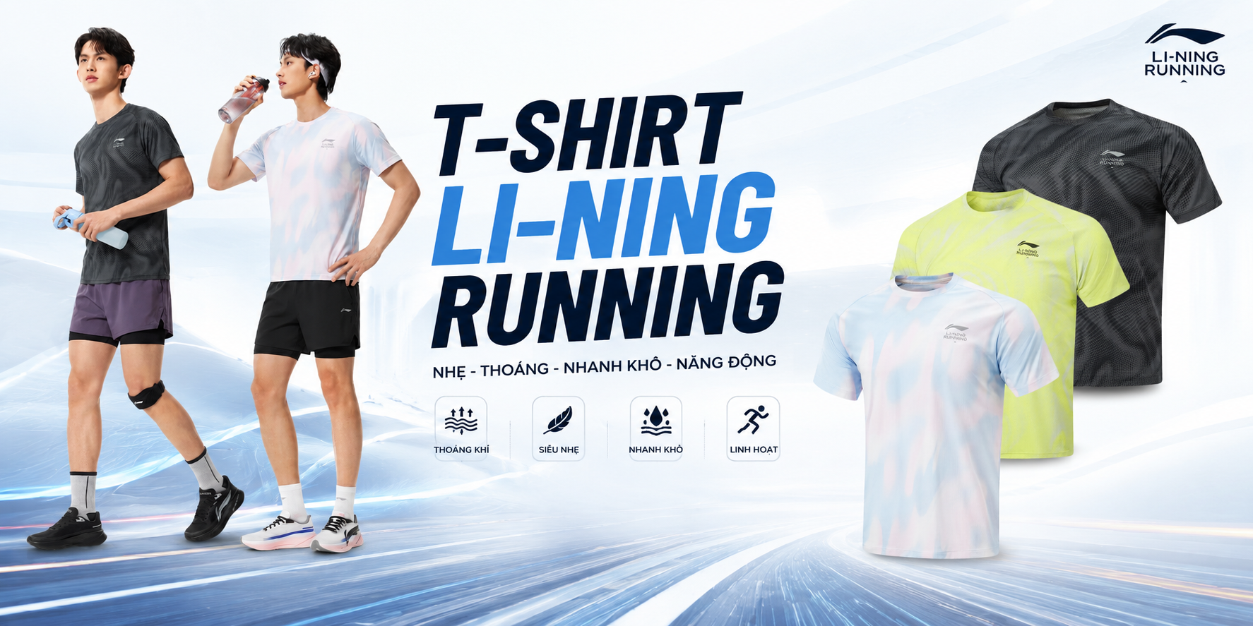 T-Shirt Running Li-Ning – Chạy Nhẹ Hơn, Thoải Mái Hơn Trong Từng Kilomet