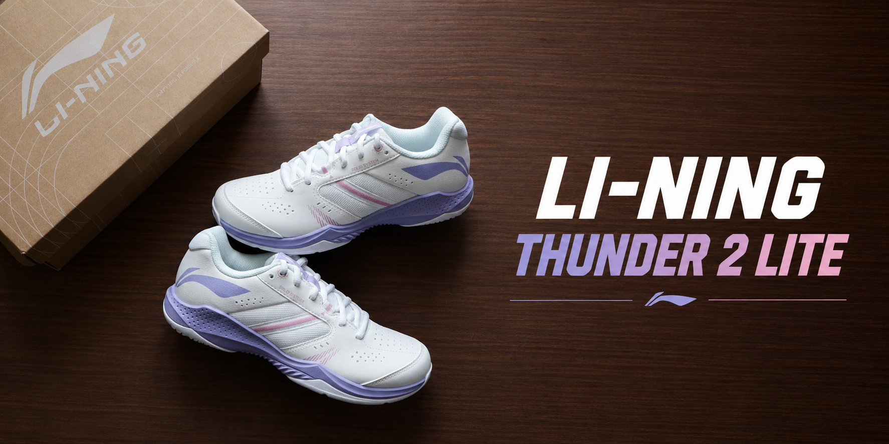 Li-Ning THUNDER 2 LITE – Giày Cầu Lông Nhẹ, Ổn Định Cho Phái Nữ