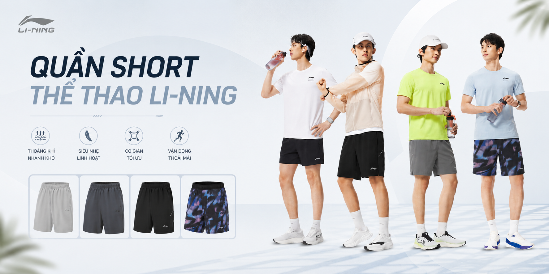 Quần Short Nam Li-Ning – Đồng Hành Cùng Mọi Buổi Tập Và Hoạt Động Hằng Ngày