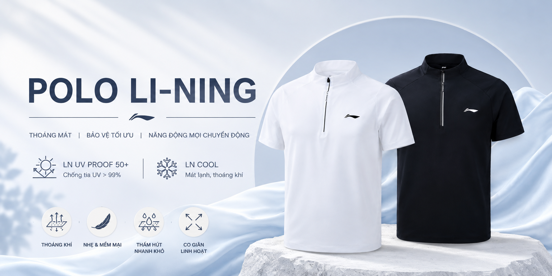 Áo Polo Thể Thao Li-Ning APLW775 – Phong Cách Tinh Giản, Thoải Mái Trong Mọi Chuyển Động