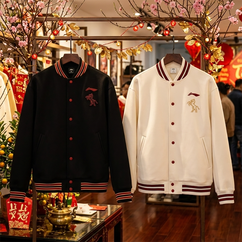 Bộ Sưu Tập Áo Khoác Nỉ Unisex Li-Ning AFDWJ89 – Bomber Thời Thượng, Đậm Dấu Ấn Á Đông Mùa Lễ Hội