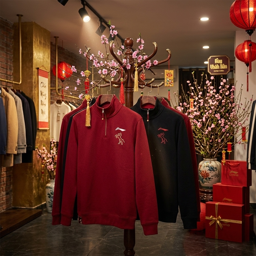 Bộ Sưu Tập Áo Nỉ Unisex Li-Ning AWDWA47 – Thiết kế Tết độc đáo, phong cách thể thao hiện đại