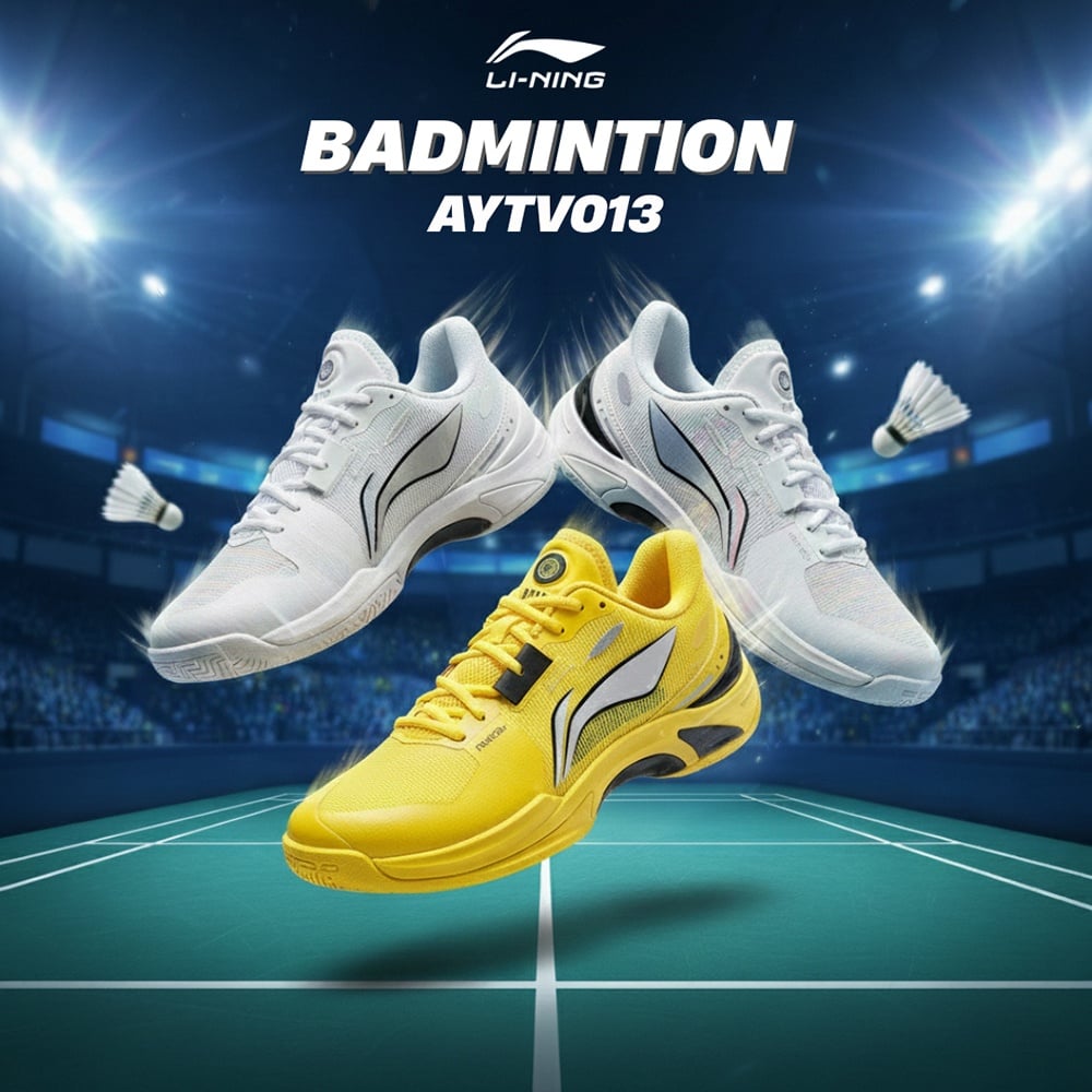 TOP 3 Giày Cầu Lông Nam & Nữ Li-Ning P-AYTV013 – Nhẹ, Bật Tốt, Bền Bỉ Và Tối Ưu Cho Mọi Trận Đấu