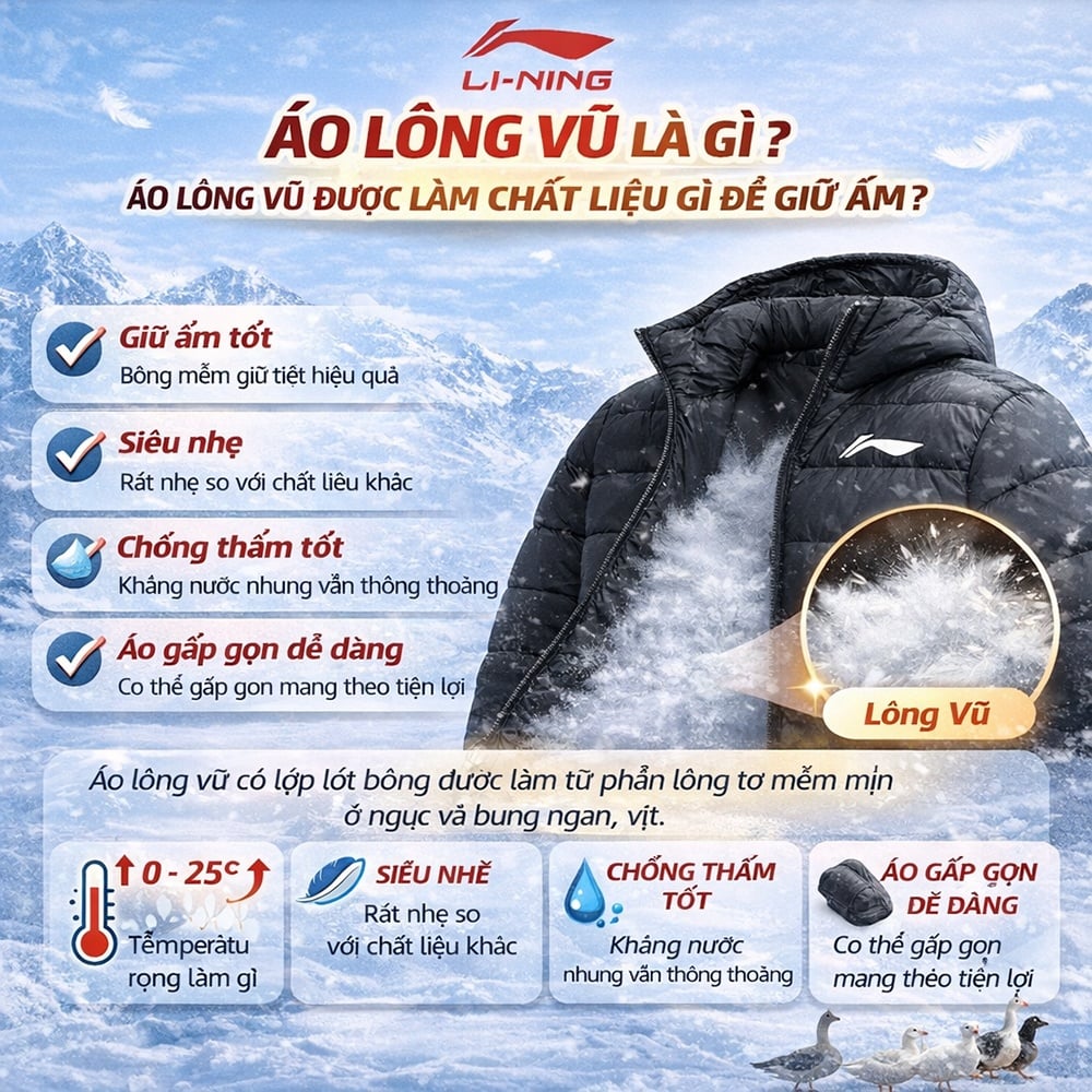 Áo Lông Vũ Là Gì? Áo Lông Vũ Được Làm Chất Liệu Gì Để Giữ Ấm?