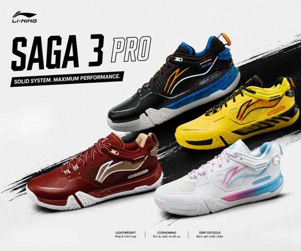 Giày Li-Ning SAGA 3 PRO - Bước tiến công nghệ cho mọi lông thủ