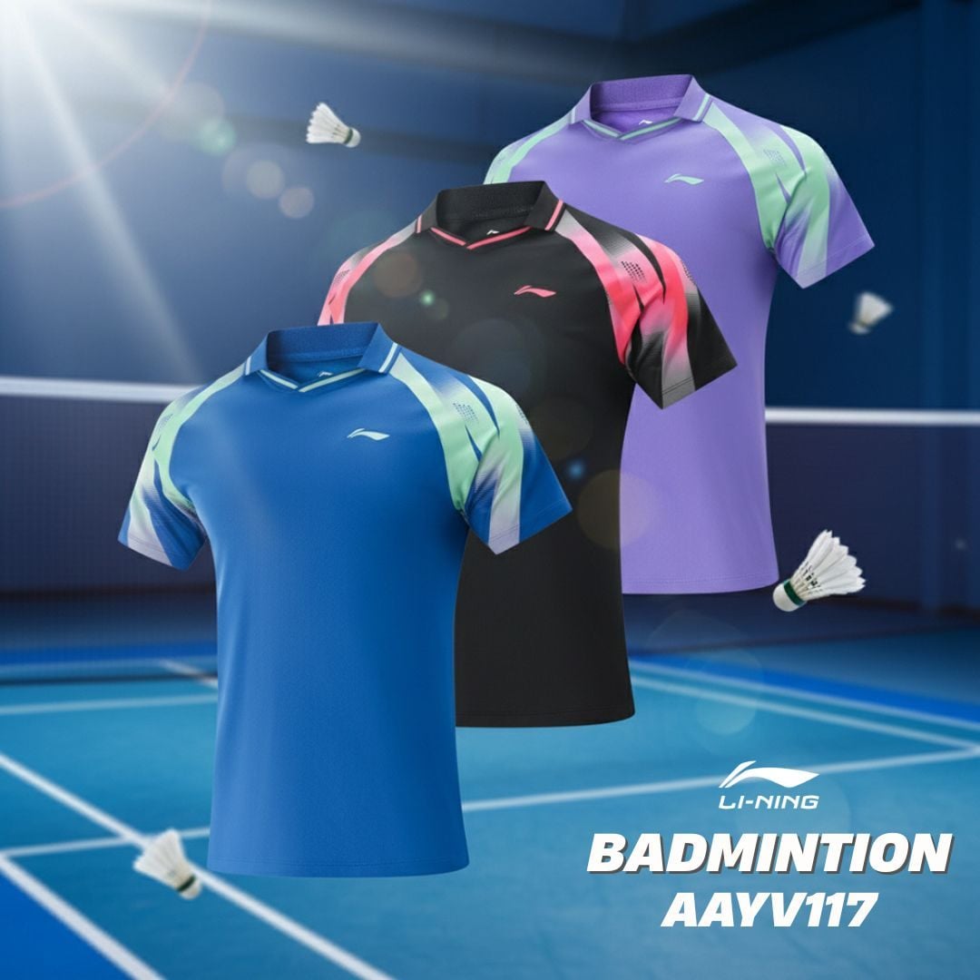 So sánh bộ ba Áo Cầu Lông Nam Li-Ning P-AAYV117 – Bộ sưu tập đỉnh cao của sự thoáng mát, linh hoạt và phong cách thể thao hiện đại