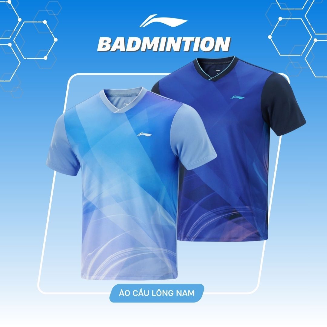 Áo cầu lông, Pickleball Nam Li-Ning P-AAYV071 – Công nghệ AT Dry, Thoáng Mát, Chuẩn Phong Cách Thể Thao