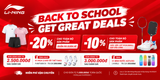 Back to School Cùng Li-Ning – Giảm Đến 20% + Quà Tặng Hấp Dẫn