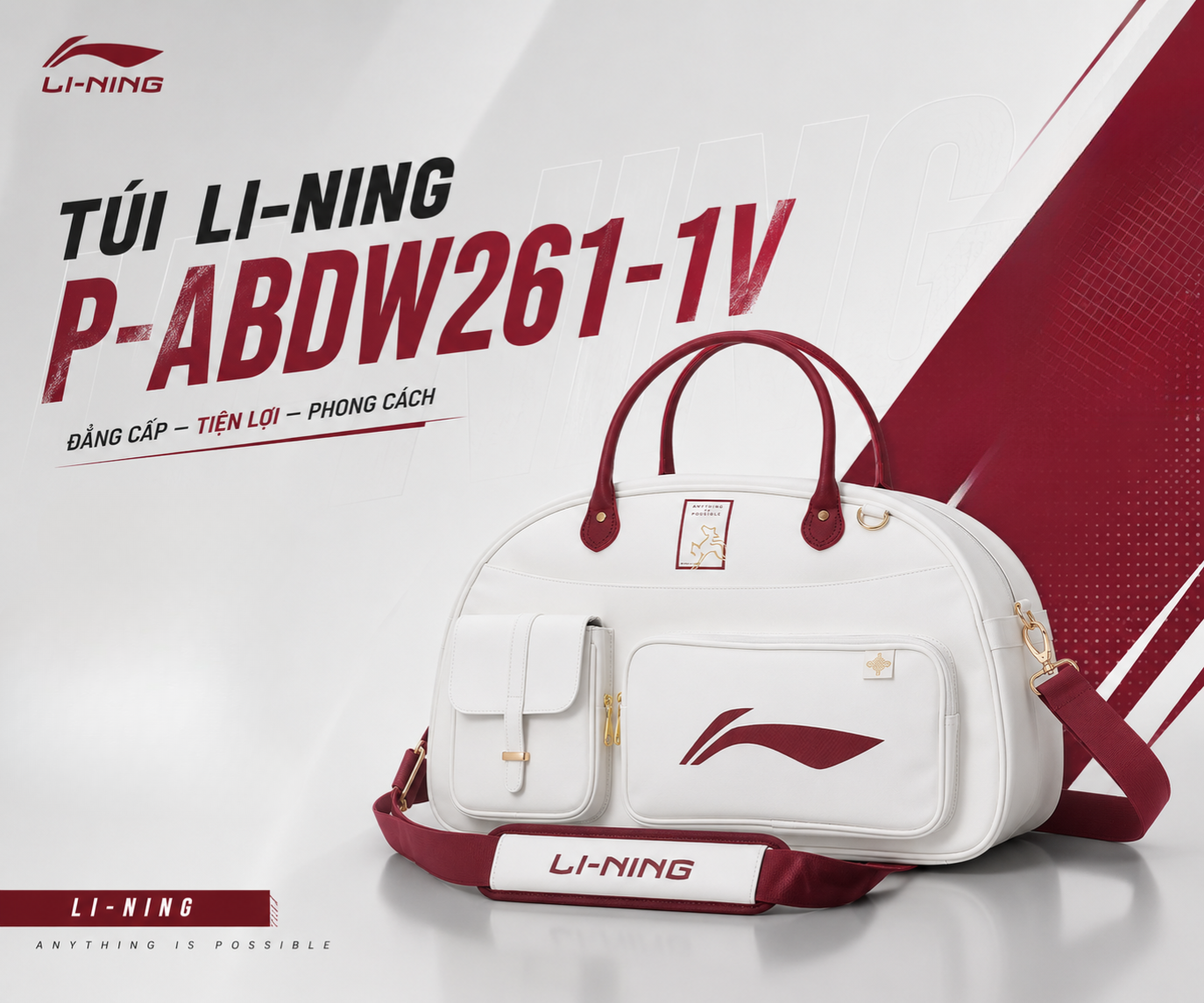 Túi Li-ning P-ABDW261-1V - Phụ kiện thể thao cho lông thủ