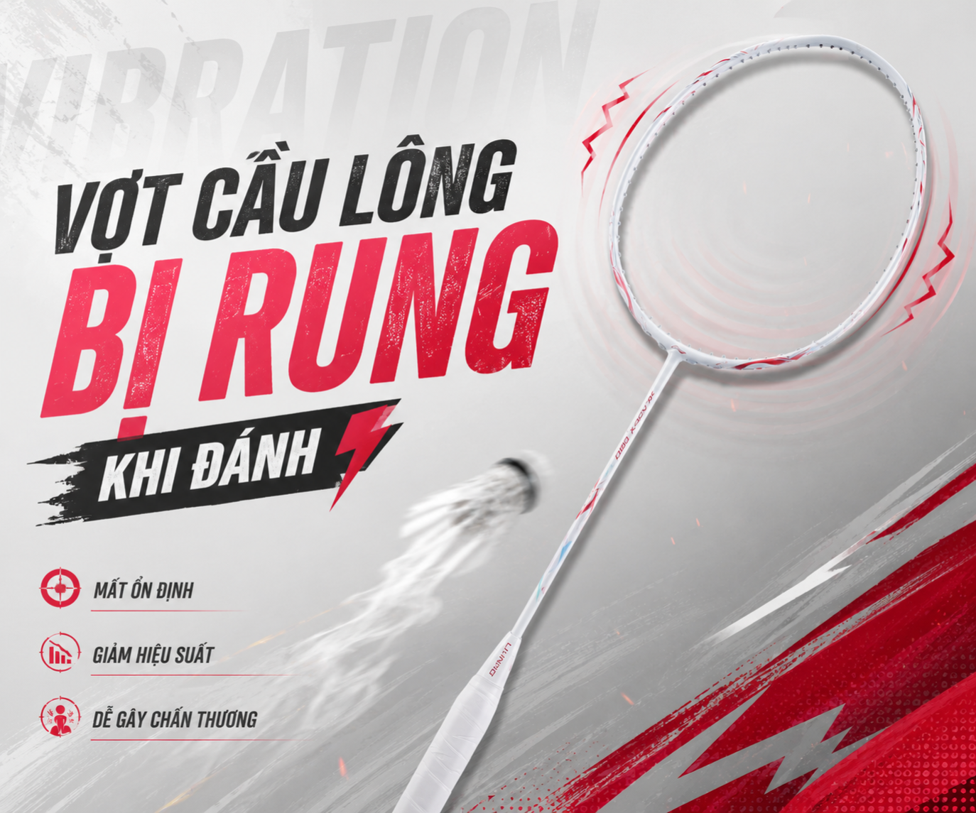 Tại sao vợt cầu lông bị rung khi đánh? Khắc phục thế nào?