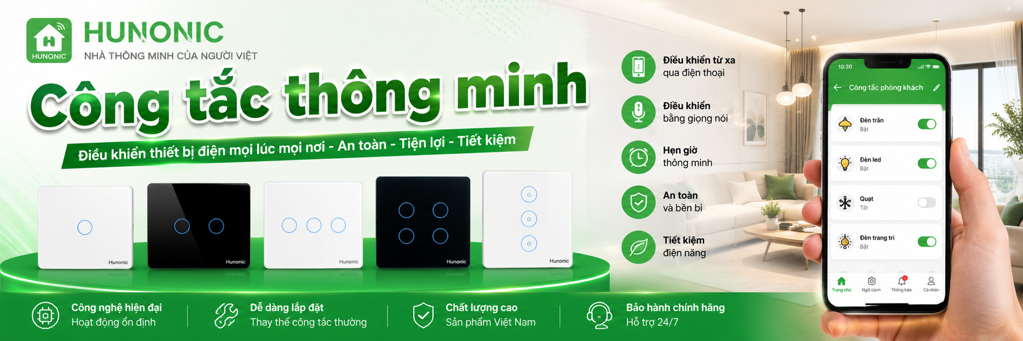 Công tắc thông minh Hunonic