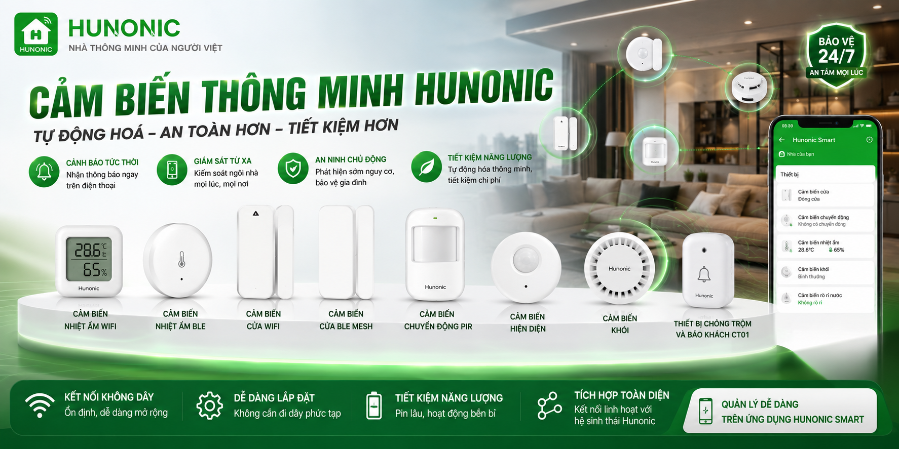 Cảm biến thông minh Hunonic