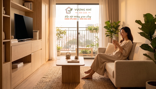 Tổ ấm gia đình bình yên và ngăn nắp sau khi hoàn thiện sắp đặt không gian sống