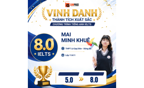 HỌC SINH THPT LÊ QUÝ ĐÔN - ĐỐNG ĐA BỨT PHÁ VỚI 04 ĐIỂM IELTS 8.0