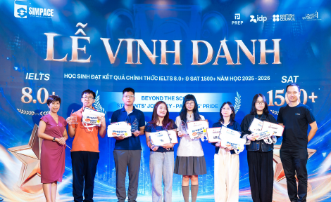 LỄ VINH DANH HỌC SINH ĐẠT IELTS 8.0+ & SAT 1500+ NĂM HỌC 2025-2026