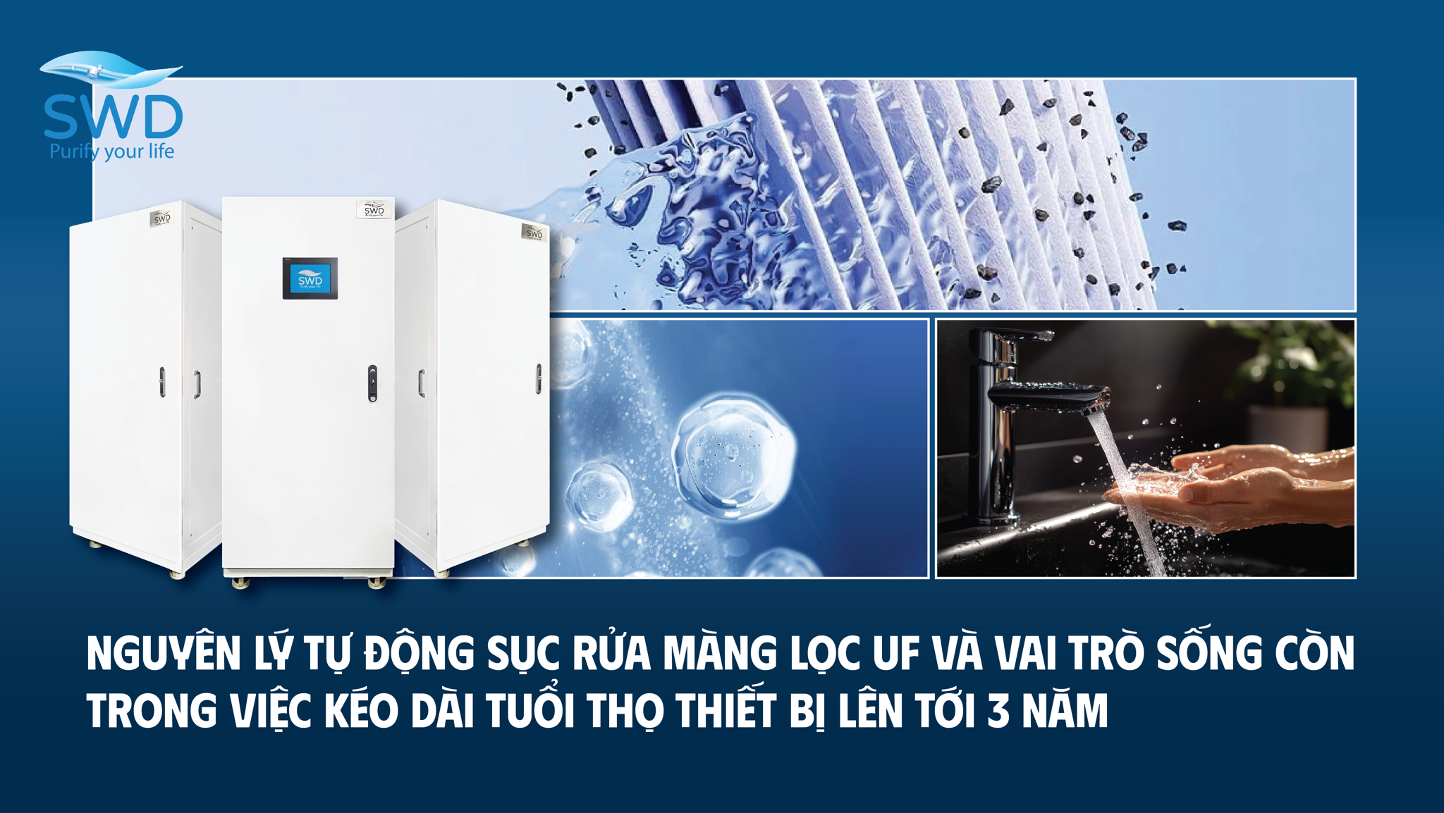 Nguyên lý tự động sục rửa màng lọc UF và vai trò sống còn trong việc kéo dài tuổi thọ thiết bị lên tới 3 năm