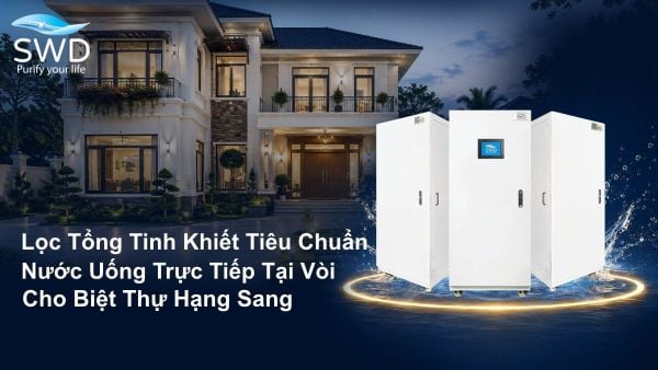 Lọc tổng tinh khiết Dòng R: Tiêu chuẩn nước uống trực tiếp tại vòi cho biệt thự hạng sang