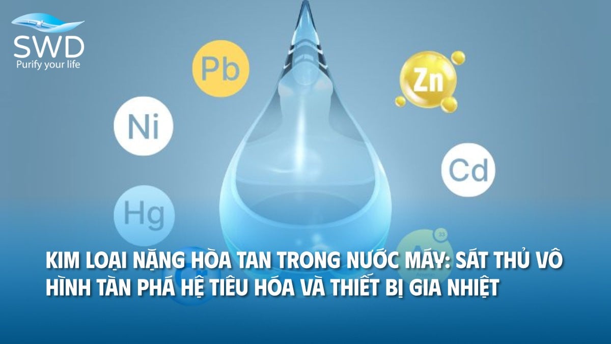Kim loại nặng hòa tan trong nước máy: Sát thủ vô hình tàn phá hệ tiêu hóa và thiết bị gia nhiệt