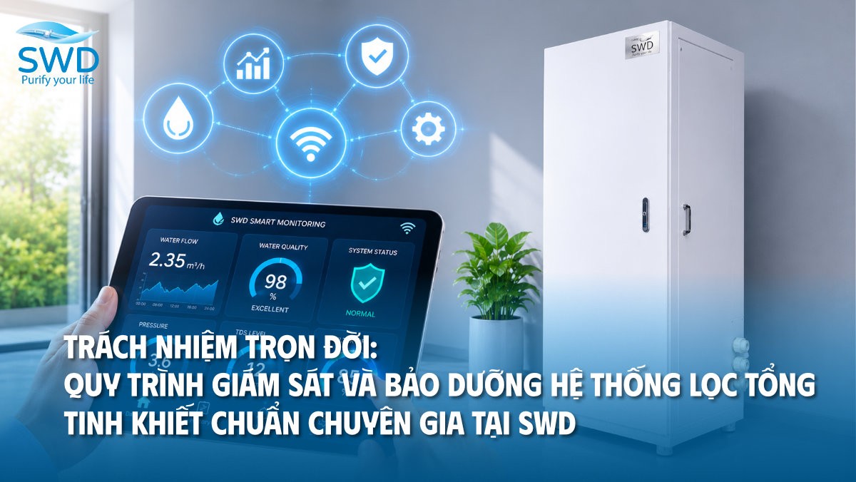Trách nhiệm trọn đời: Quy trình giám sát và bảo dưỡng hệ thống lọc tổng tinh khiết chuẩn chuyên gia tại SWD