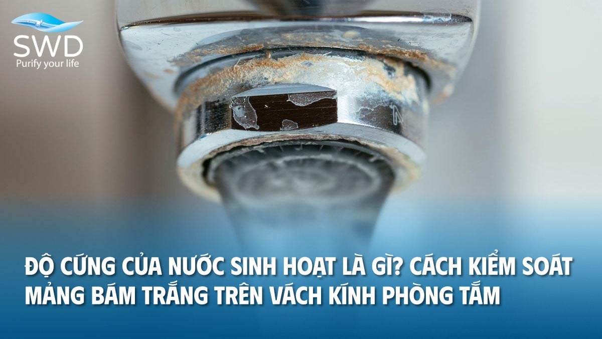 Độ cứng của nước sinh hoạt là gì? Cách kiểm soát mảng bám trắng trên vách kính phòng tắm