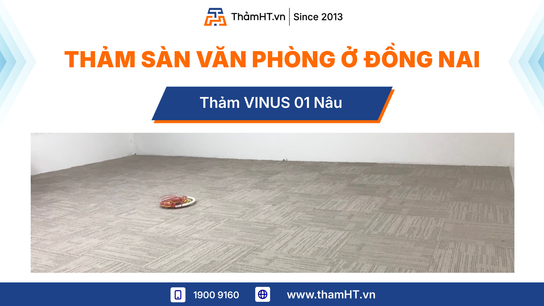 Thảm trải sàn văn phòng ở Đồng Nai - Thảm VINUS 01 Nâu- Sáng bừng không gian làm việc