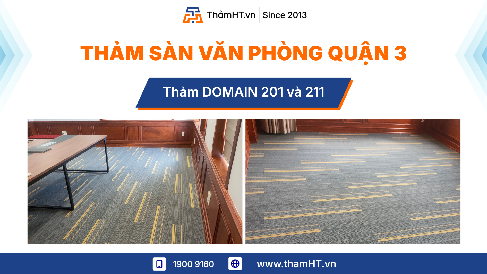 Thảm trải sàn văn phòng quận 3 - Thảm DOMAIN 201 Xám và 211 Vàng - Mang đến sự năng động
