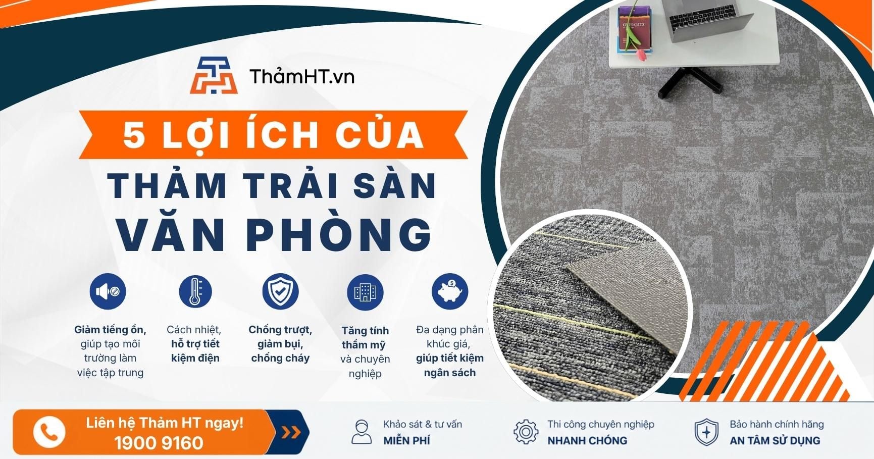 5 Lợi Ích Của Thảm Văn Phòng: Tại Sao Nên Lắp Thảm Trải Sàn Văn Phòng Làm Việc?