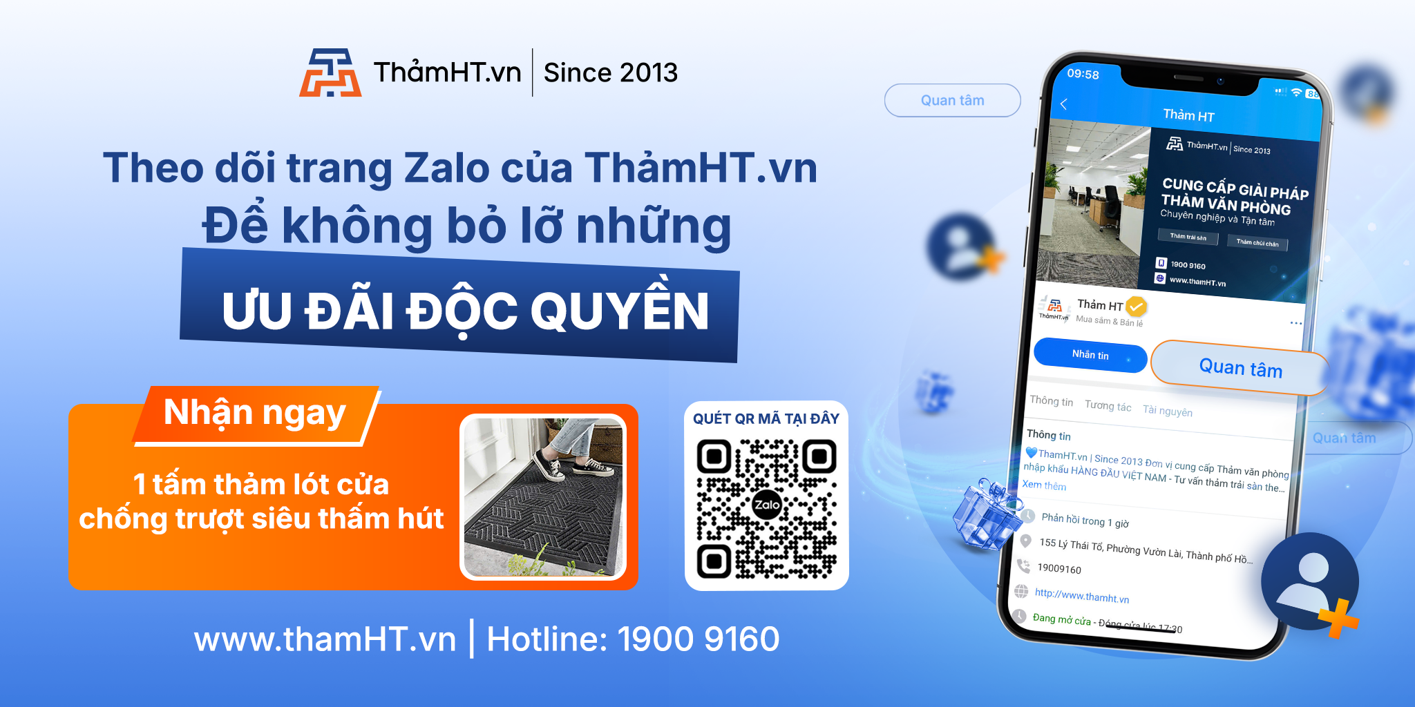 🎁 FOLLOW ZALO – NHẬN NGAY THẢM LÓT CỬA CHỐNG TRƯỢT