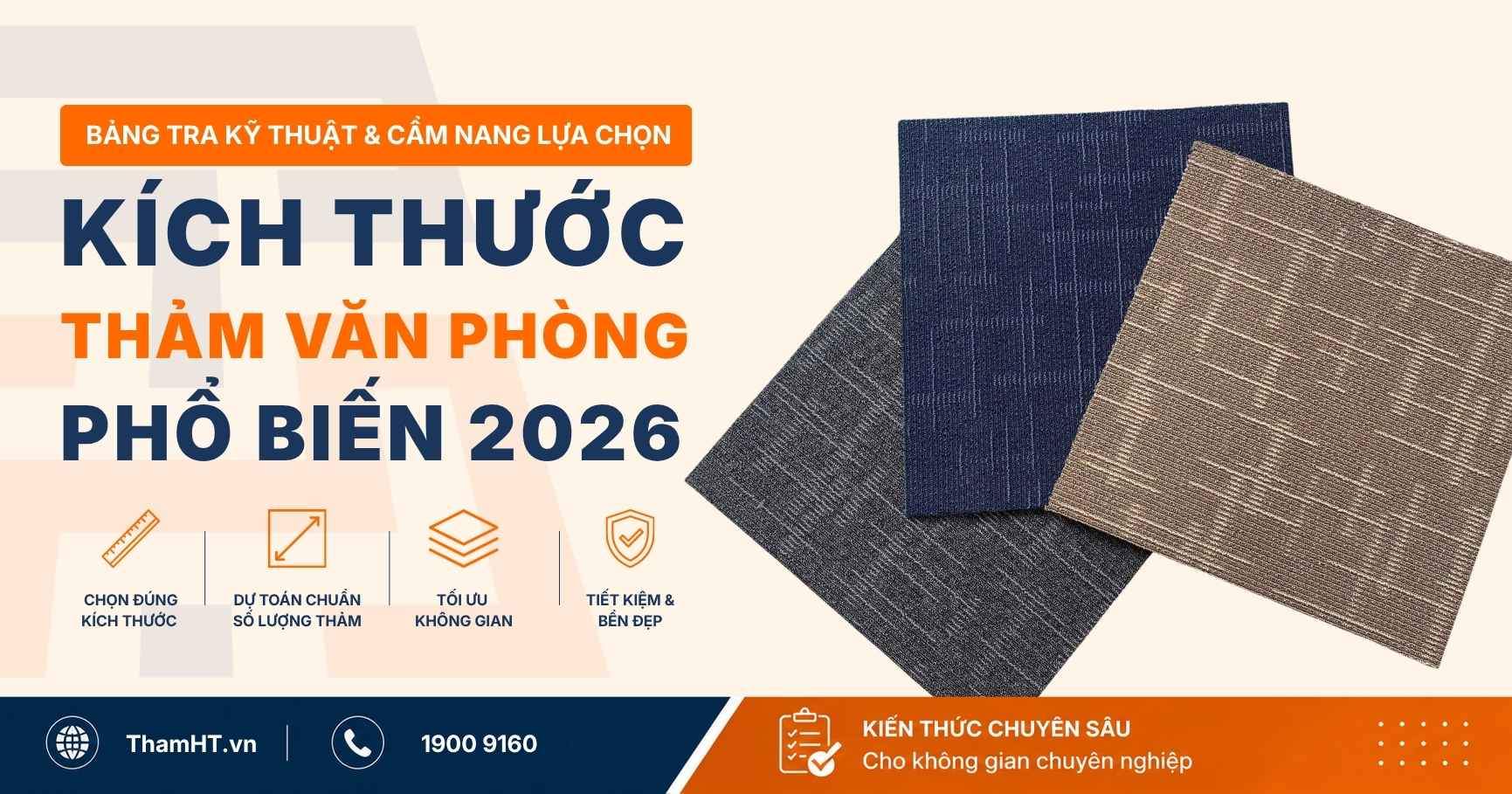 Kích Thước Thảm Văn Phòng Phổ Biến 2026: Bảng Tra Kỹ Thuật & Cẩm Nang Chọn