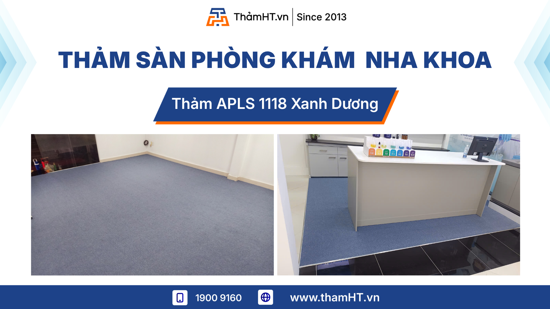 Thảm sàn Phòng khám nha khoa - Thảm ALPS 1118 - Nâng cấp sảnh tiếp khách