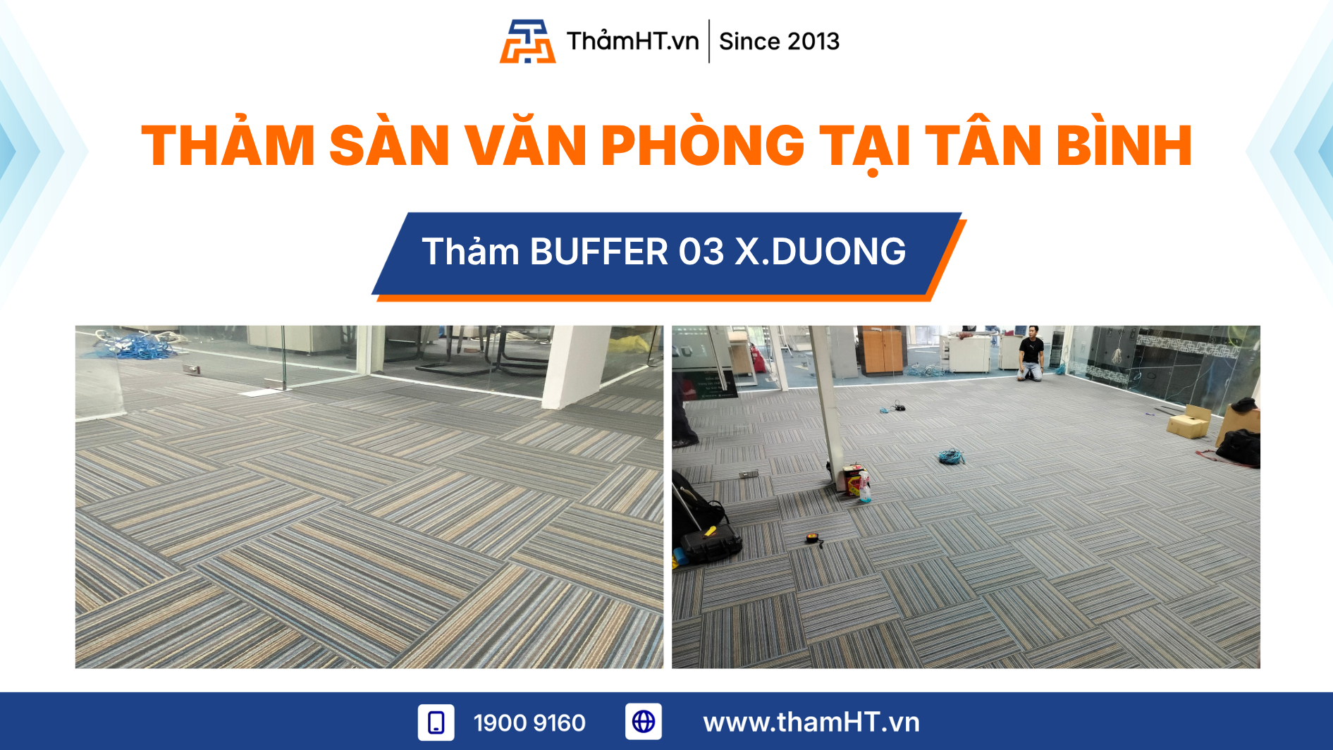 Thảm trải văn phòng tại Quận Tân Bình - Thảm BUFER 03 Xanh - Tạo điểm nhấn nổi bật cho không gian