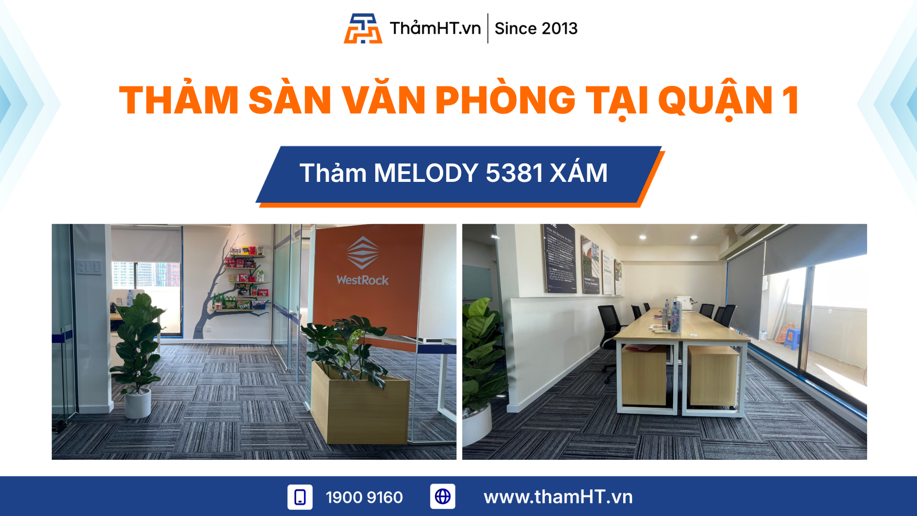 Thảm trải sàn văn phòng tại trung tâm Quận 1 - Thảm MELODY 5381 Xám - Xây Dựng Hình Ảnh Doanh Nghiệp Chuyên Nghiệp