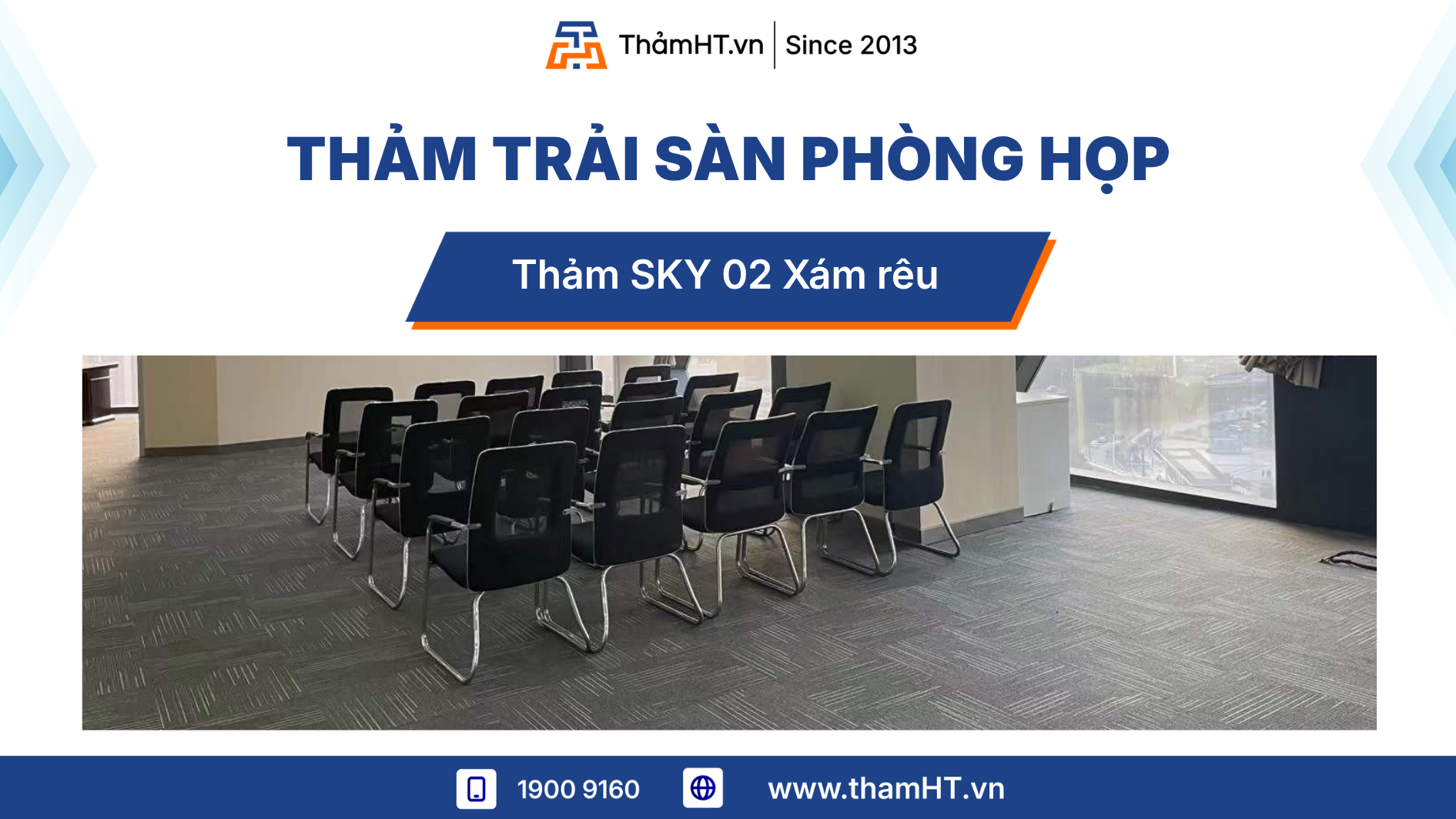 Thảm trải sàn Phòng họp - Thảm SKY 02 Xám rêu - Tạo không gian hài hòa
