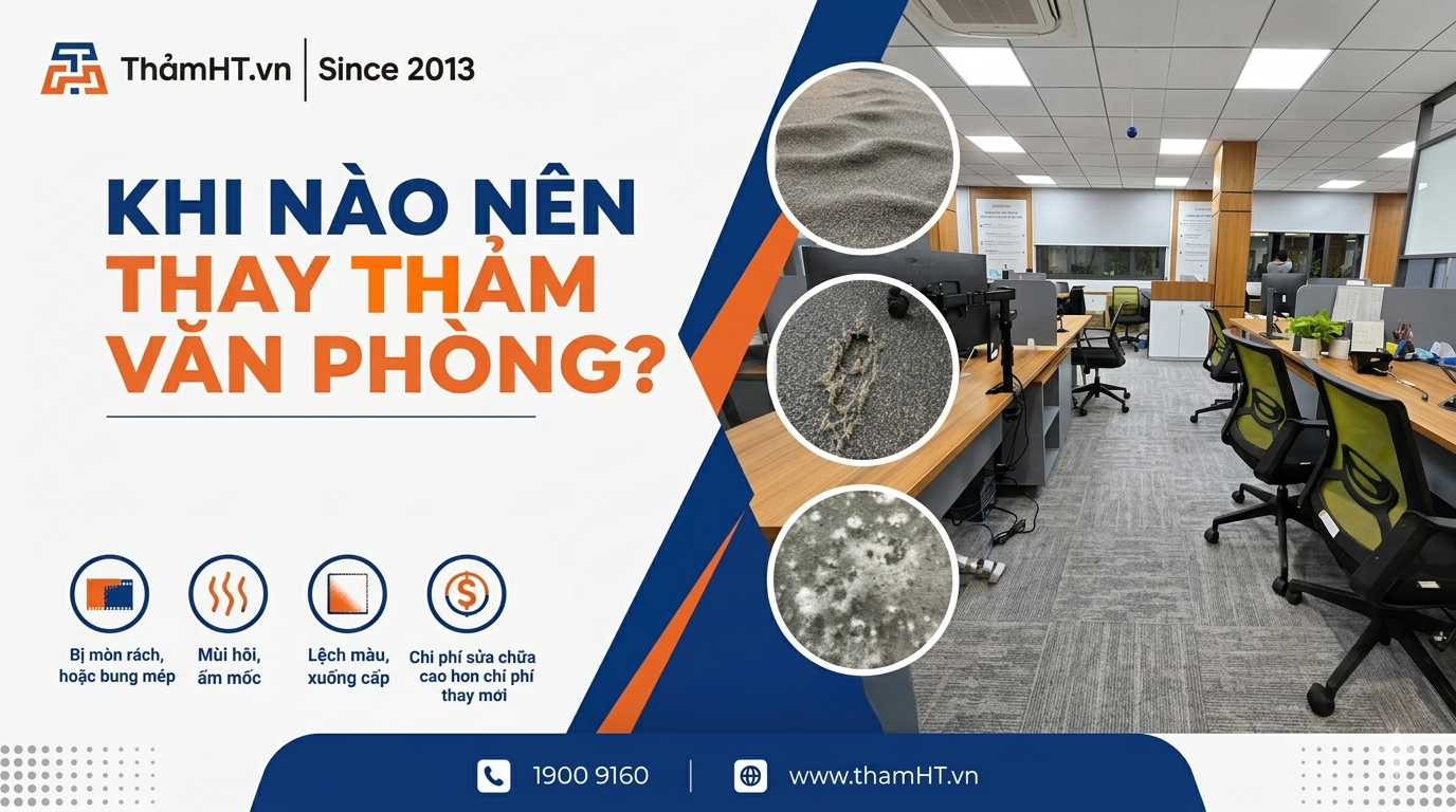 Khi Nào Nên Thay Thảm Văn Phòng?