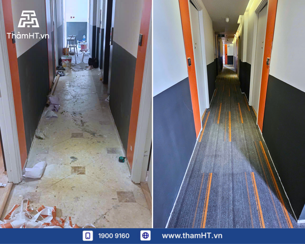 Công Trình Thảm Hành Lang Khách Sạn 180m2 tại Quận 3, TP.HCM
