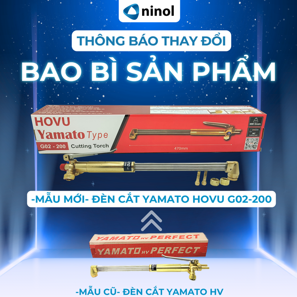 THÔNG BÁO THAY ĐỔI BAO BÌ ĐÈN CẮT YAMATO HOVU