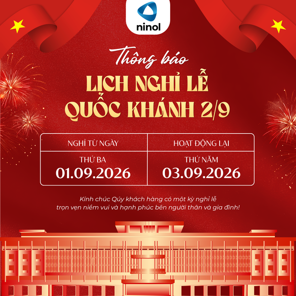 THÔNG BÁO LỊCH NGHỈ LỄ QUỐC KHÁNH 02/09/2026
