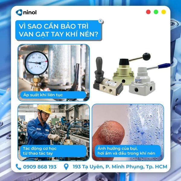 3+ CÁCH BẢO TRÌ VÀ KÉO DÀI TUỔI THỌ VAN GẠT TAY KHÍ NÉN