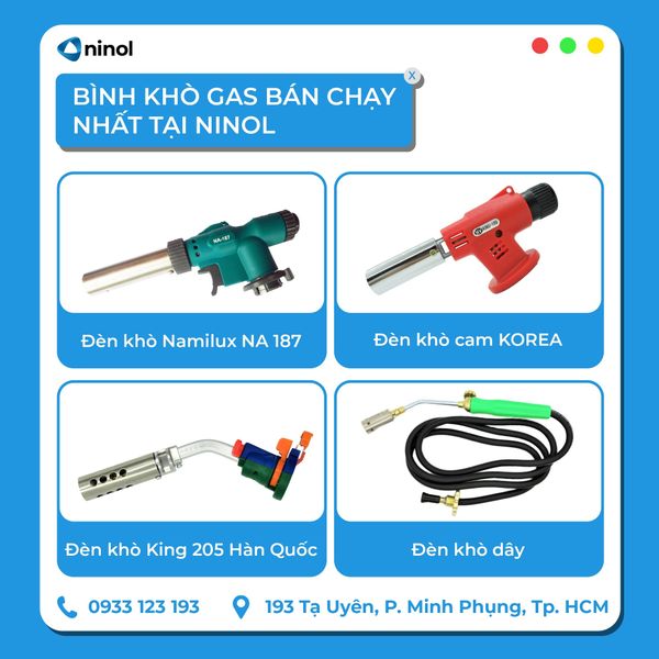 Bình khò gas mini là gì? Cấu tạo, ứng dụng và lưu ý khi sử dụng