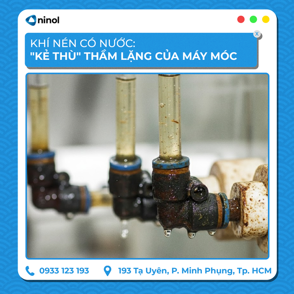 Khí nén có nước: 