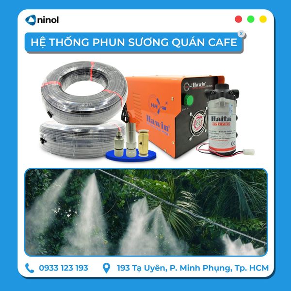 Hệ Thống Phun Sương Quán Cafe - Giải Pháp Làm Mát Hiệu Quả, Tiết Kiệm Chi Phí